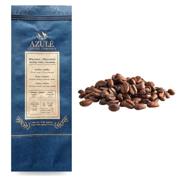 Specialty Roasted Coffee – Azulé Whole Bean 12 OZ